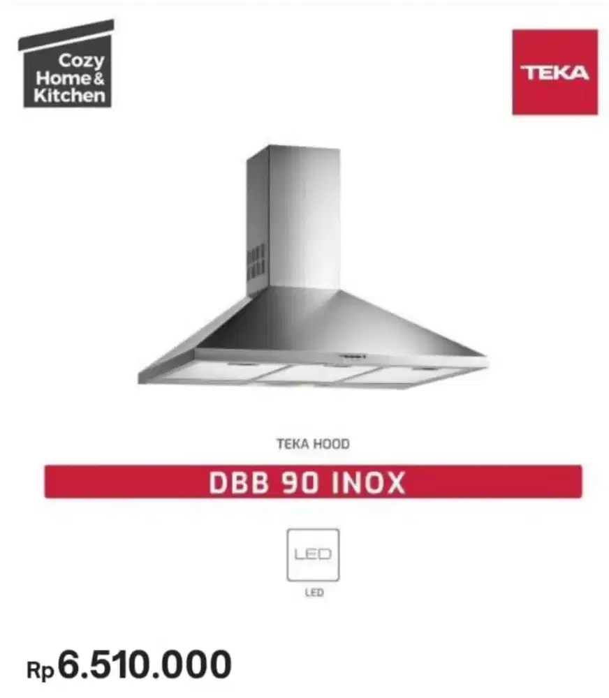 Penghisap Asap Dapur TEKA CHIMNEY HOOD DBB 90 INOX