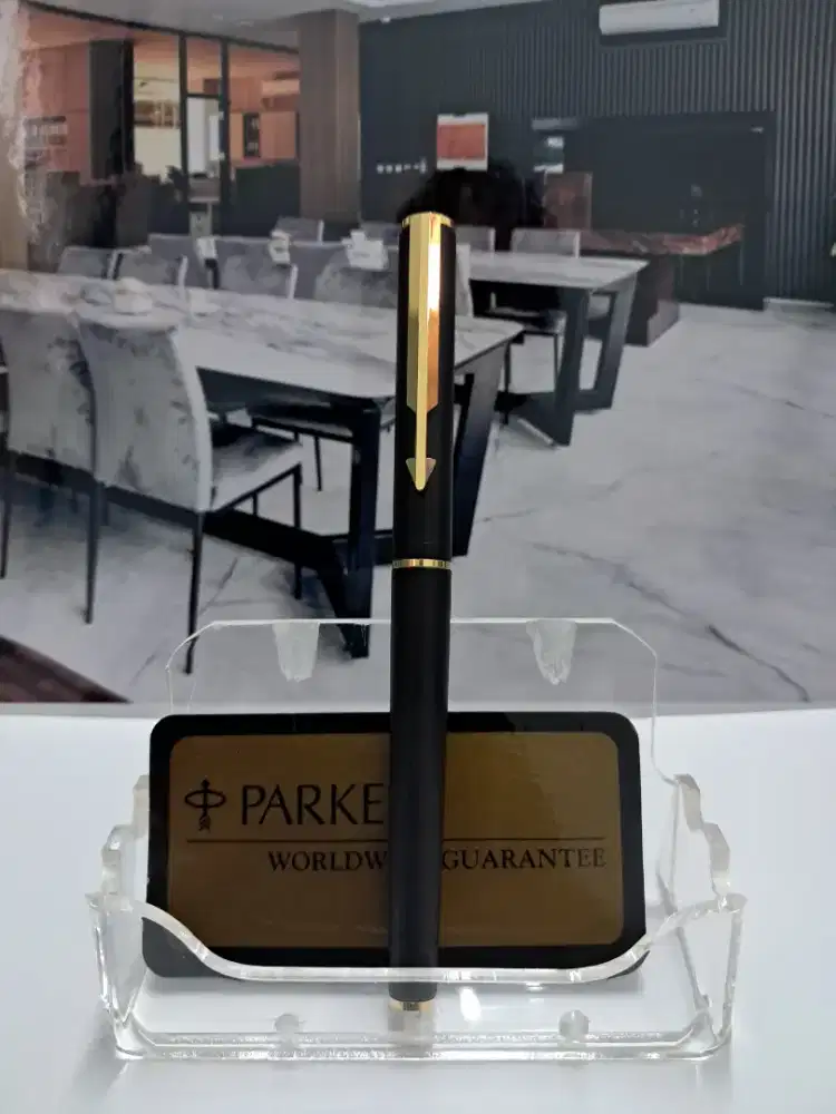 Parker Vector Matte Black Gold Trim Roller ball Pen