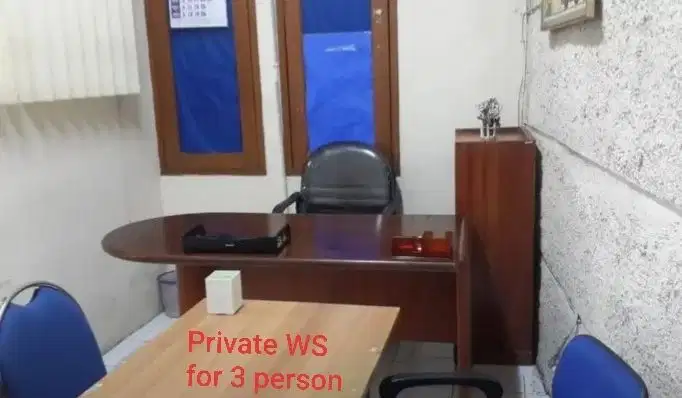 Sewa Ruang Kantor Bayar Bulanan  utk 3 Orang All In di Kota BANDUNG