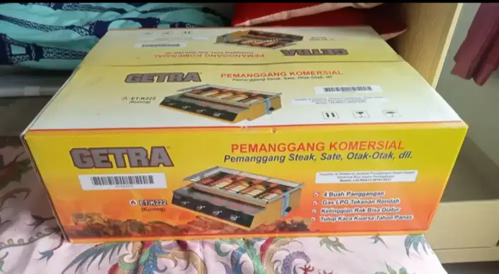 Kompor Grill Pemanggang Bakaran Sosis Getra 4 Tungku