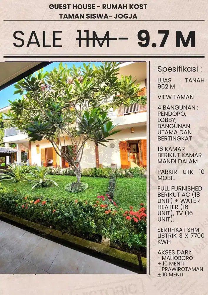 Guest House, Rumah Kost,  di Taman Siswa Jogjakarta