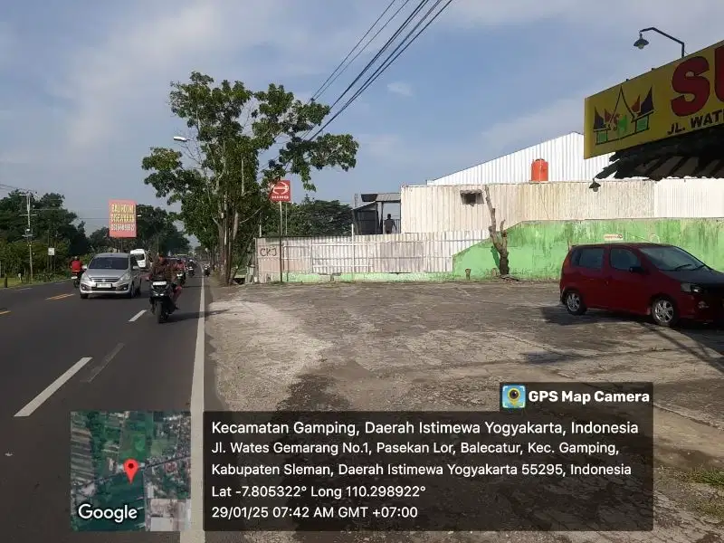 DiJual  Murah Tanah dan Bangunan di jalan Raya Propinsi Jogja,