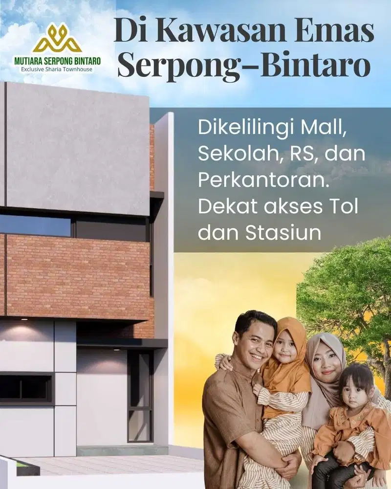 Townhouse Syariah Eksklusif di Serpong Bintaro