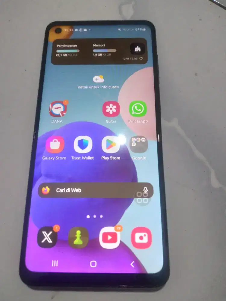 Jual cepat Samsung Galaxy A21s Ram 3/32 mulus
