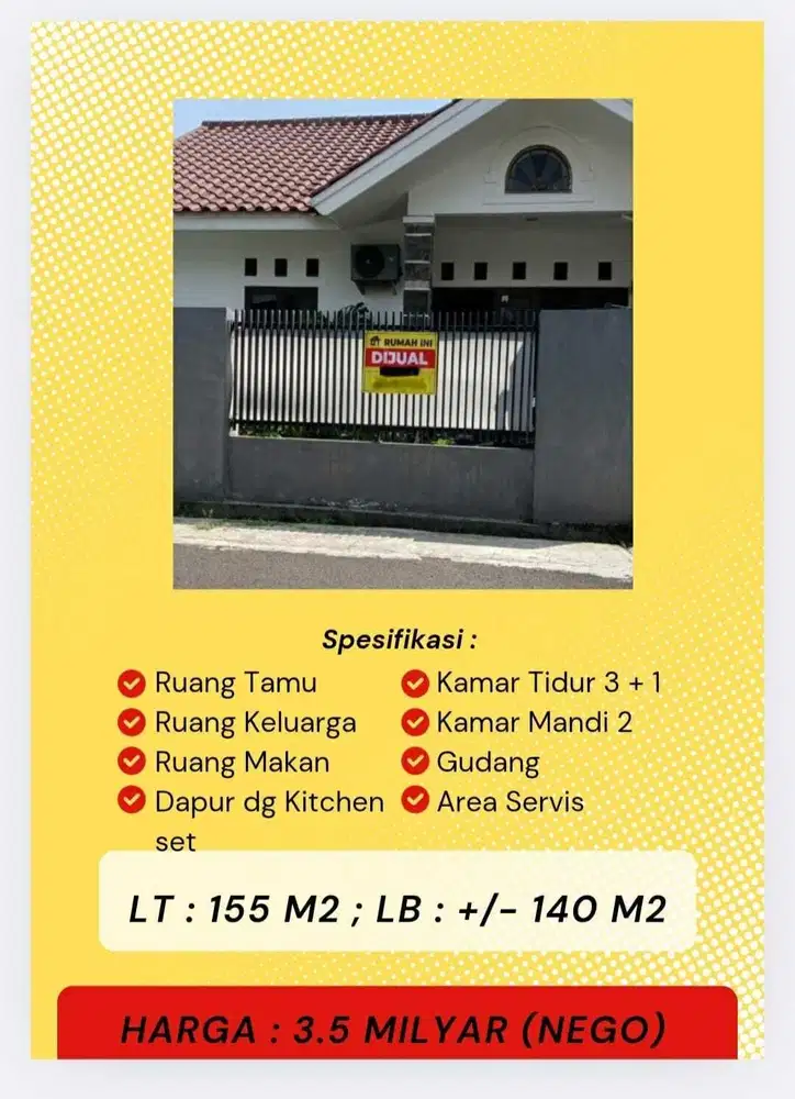 RUMAH DIJUAL MURAH DALAM KOMPLEK PALAPA PASAR MINGGU