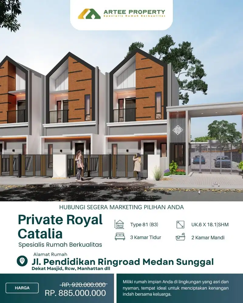 Rumah mewah di Medan sunggal