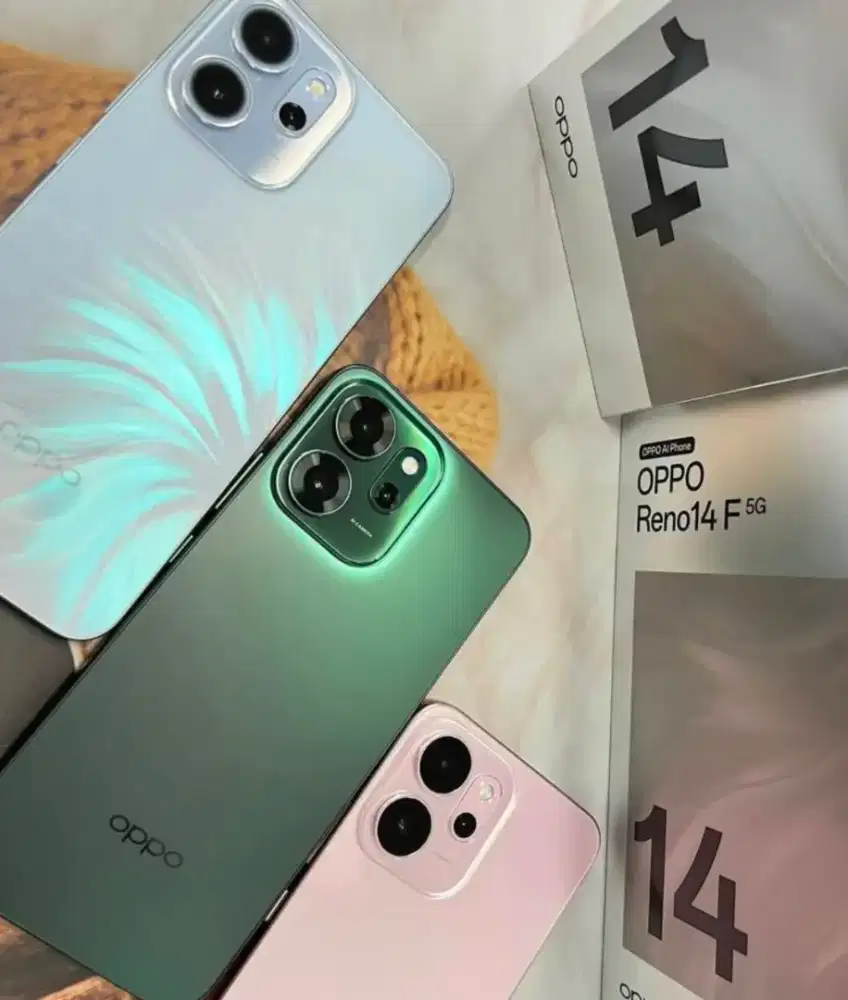OPPO RENO 14F 5G 8/256GB NEW SEGEL GARANSI RESMI TERMURAH