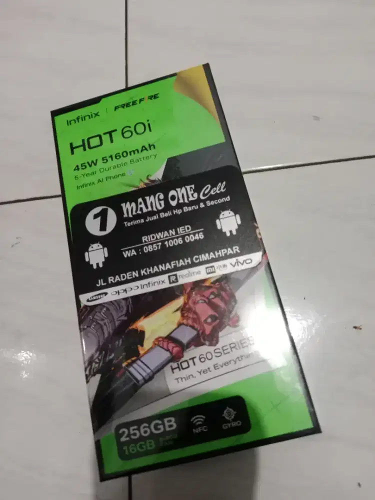 Infnix hot 60i baru fres 8/256