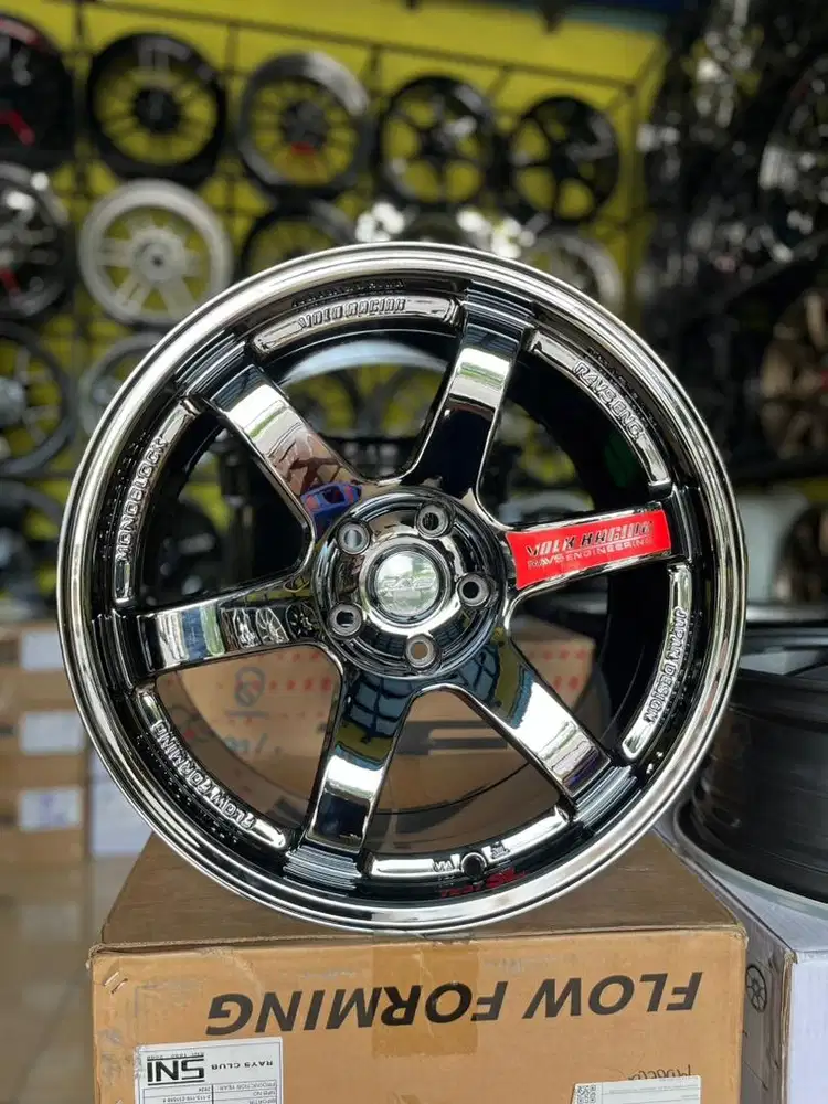 VELG TE37 SL BLACK CHROME R18x9.5 ET25 H5x114.3 ALPHARD,HARIER,INNOVA