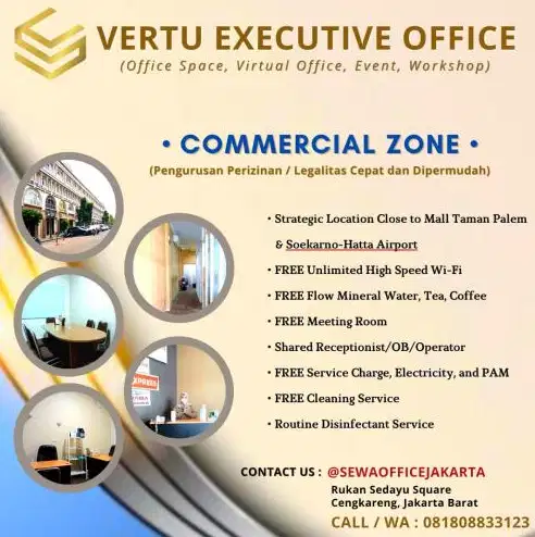 Disewakan Virtual Office Murah di Rukan Sedayu Square Cengkareng