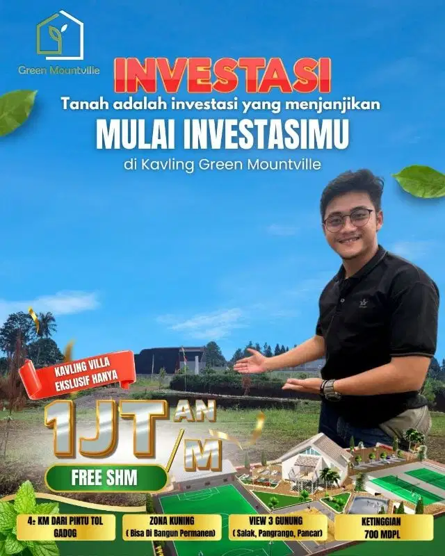 Dijual tanah Kavling di Megamendung Puncak Bogor