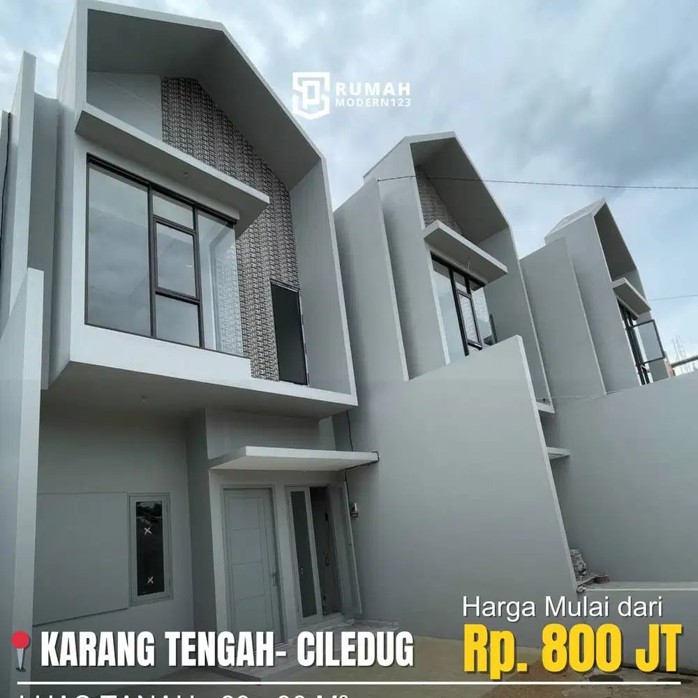 DIJUAL RUMAH 2 LANTAI SCANDINAVIAN MODERN  Di KARANG TENGAH CILEDUG