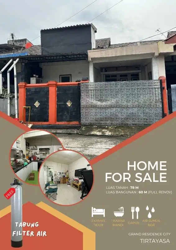 Di Jual Rumah Siap Huni Full Renovasi Grand Residents City