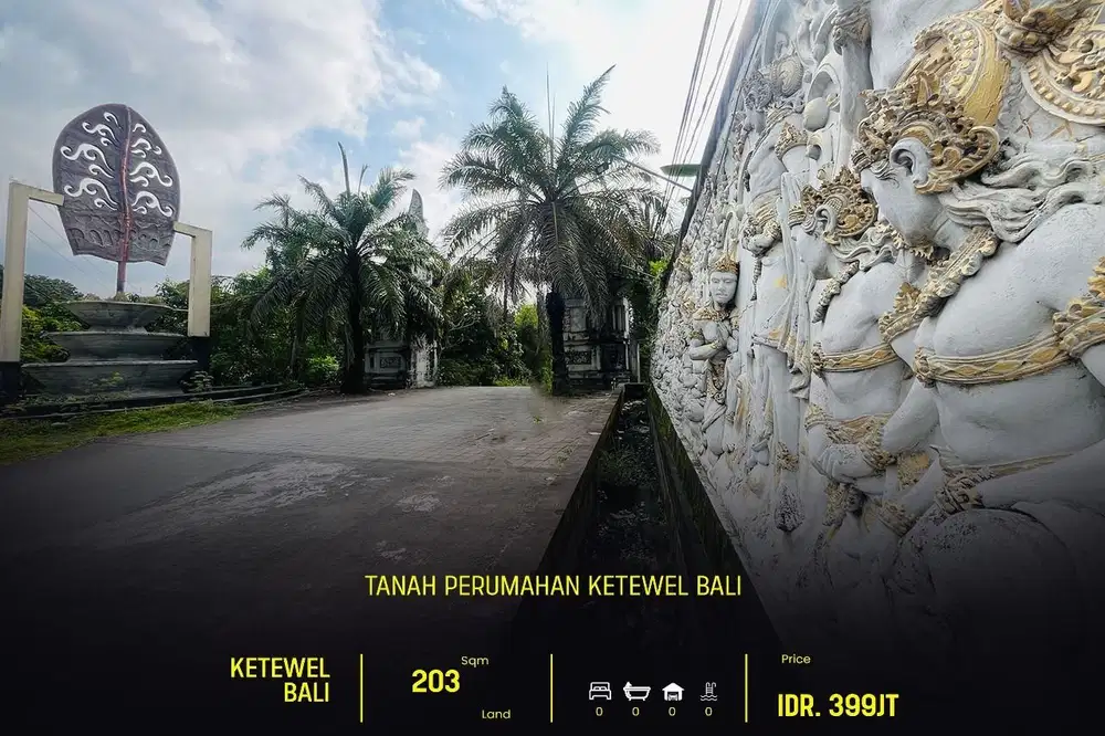 DIJUAL LAHAN KECIL KETEWEL COCOK UNTUK RUMAH VILLA