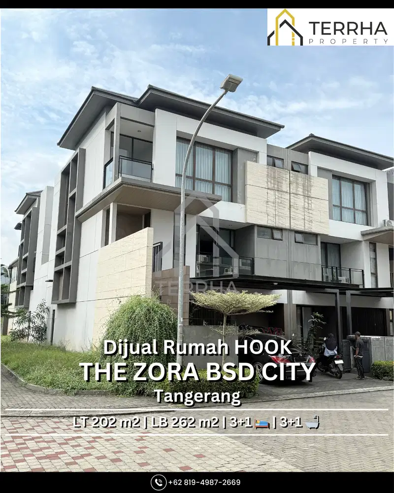 DIJUAL Rumah HOOK The Zora BSD CITY Tangerang