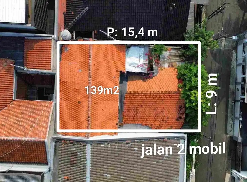 Rumah Hitung Tanah 139 M2 Jalan 2 Mobil Lingkungan Tenang