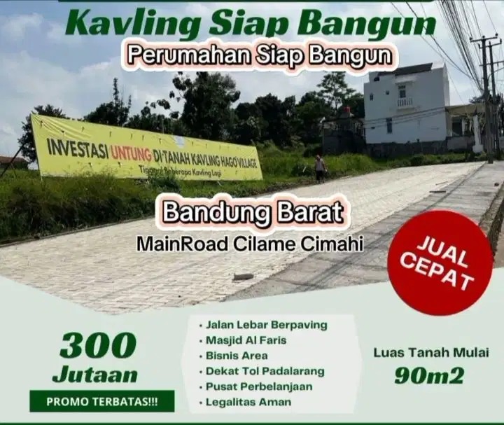 KAVLING DAN PERUMAHAN SIAP BANGUN CIMAHI BANDUNG BARAT
