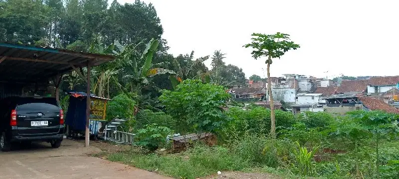 Jual tnh pinggir jl ry bdg, ramai perkantoran & fasilitas umum