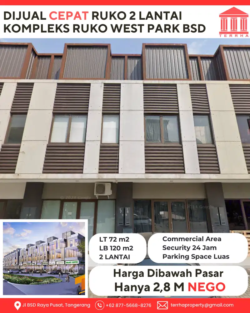 DIJUAL CEPAT Ruko West Park BSD Strategis