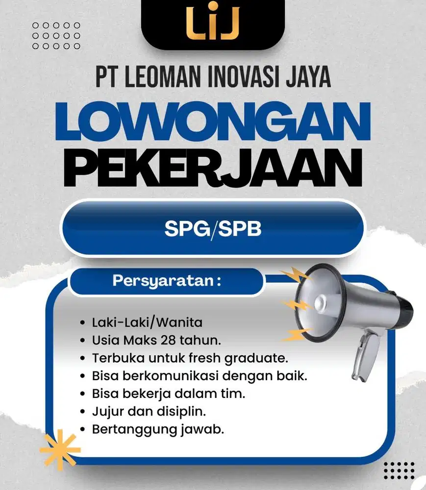 Lowongan Kerja  SPG/SPB