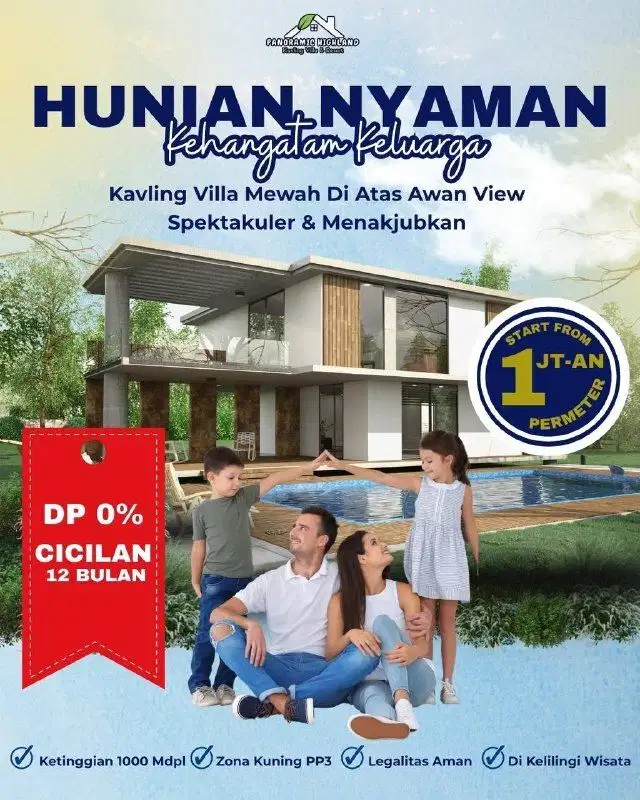 KAVLING VILLA PANORAMIC HIGHLAND – PUNCAK DUA  BOGOR