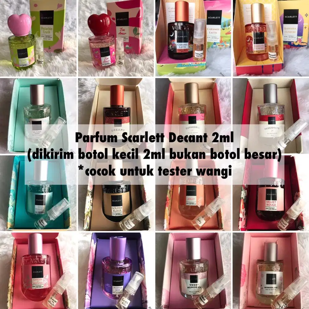 tester parfum scarlett decant 2ml