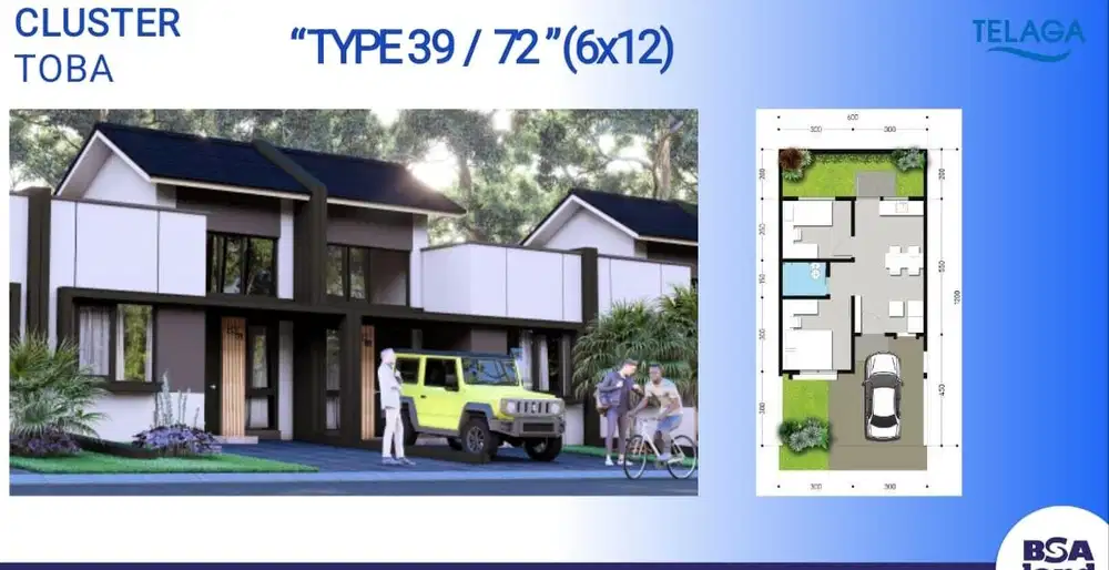 Hunian Nyaman Telaga Legok – Cluster Toba Tipe 39/72 (6x12)