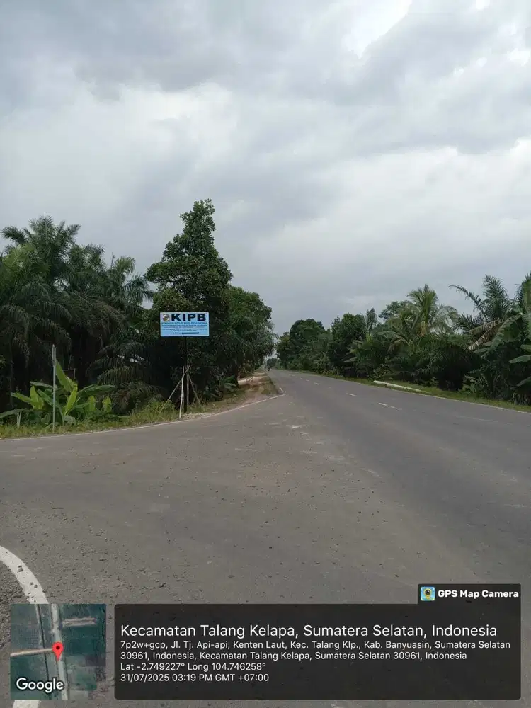 Tanah ± 54 Ha Tanjung api² Banyuasin Murah Palembang gudang pabrik