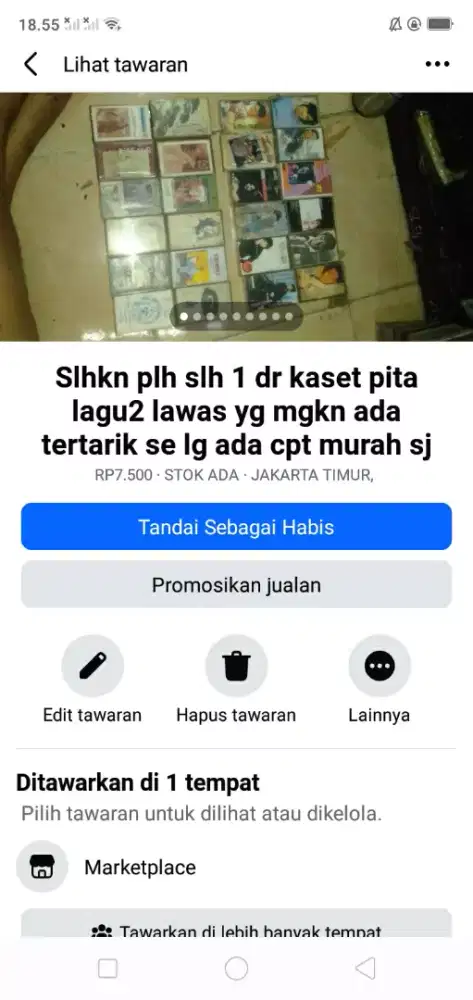 Slhkn plh slh 1 dr kaset pita lagu lawas kond bgs mgkn ada yg tertarik