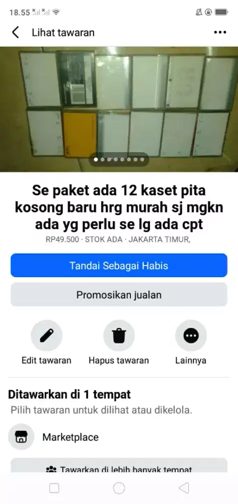 Se paket ada 12 kaset pita kosong brg baru hrg murah cpt dpt yah