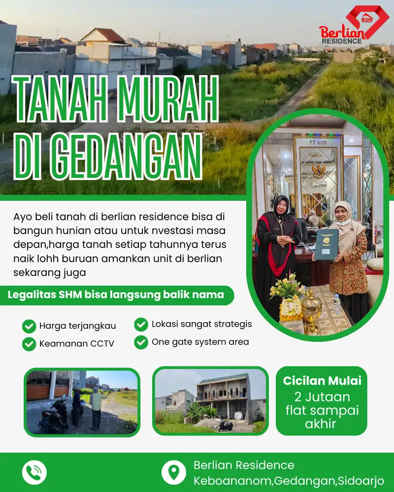 Tanah Strategis SHM siap bangun 2 jutaan