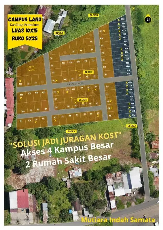 Kavling Ruko dan Kost dekat Kampus UIN Samata
