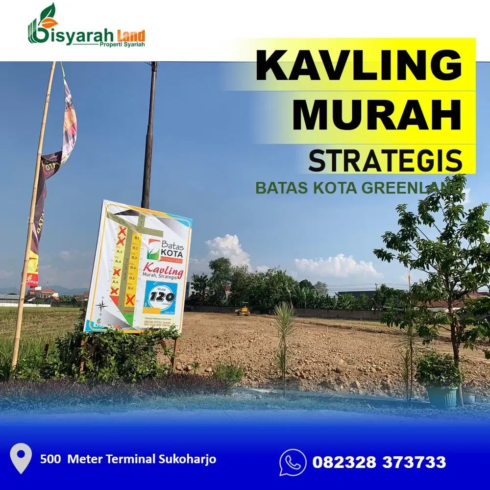 DIJUAL TANAH KAVLING SUKOHARJO KOTA DEKAT JALAN PROVINSI