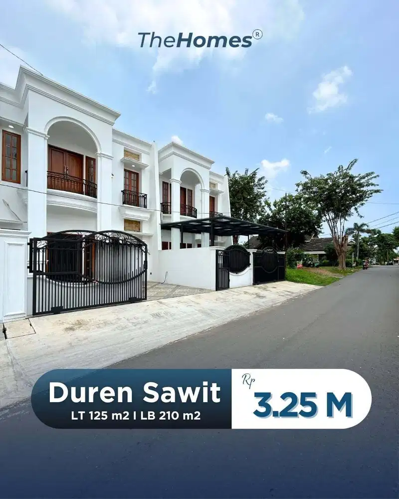 Rumah Baru Siap Huni Akses Lebar 2 Mobil  dekat tol Becakayu