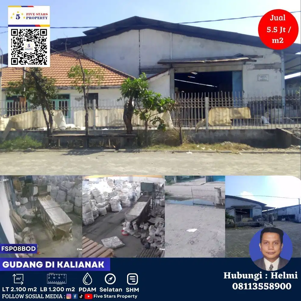 Dijual Gudang Kalianak, Surabaya