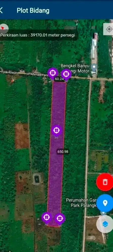 Jl. Cilik Riwut Km.13 Uk. 60x650 SHM (Ahmad Dody)