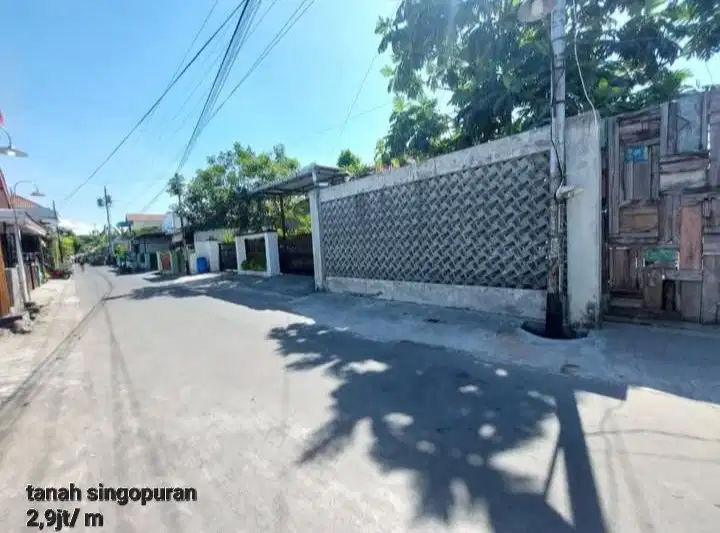 Dijual Tanah Di Singopuran kartasura
