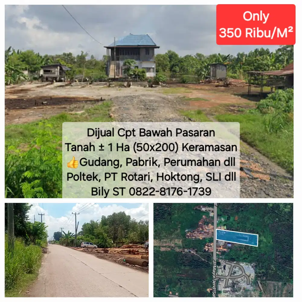 ± 1 Ha Keramasan Tanah Gudang pabrik Perumahan Murah Palembang