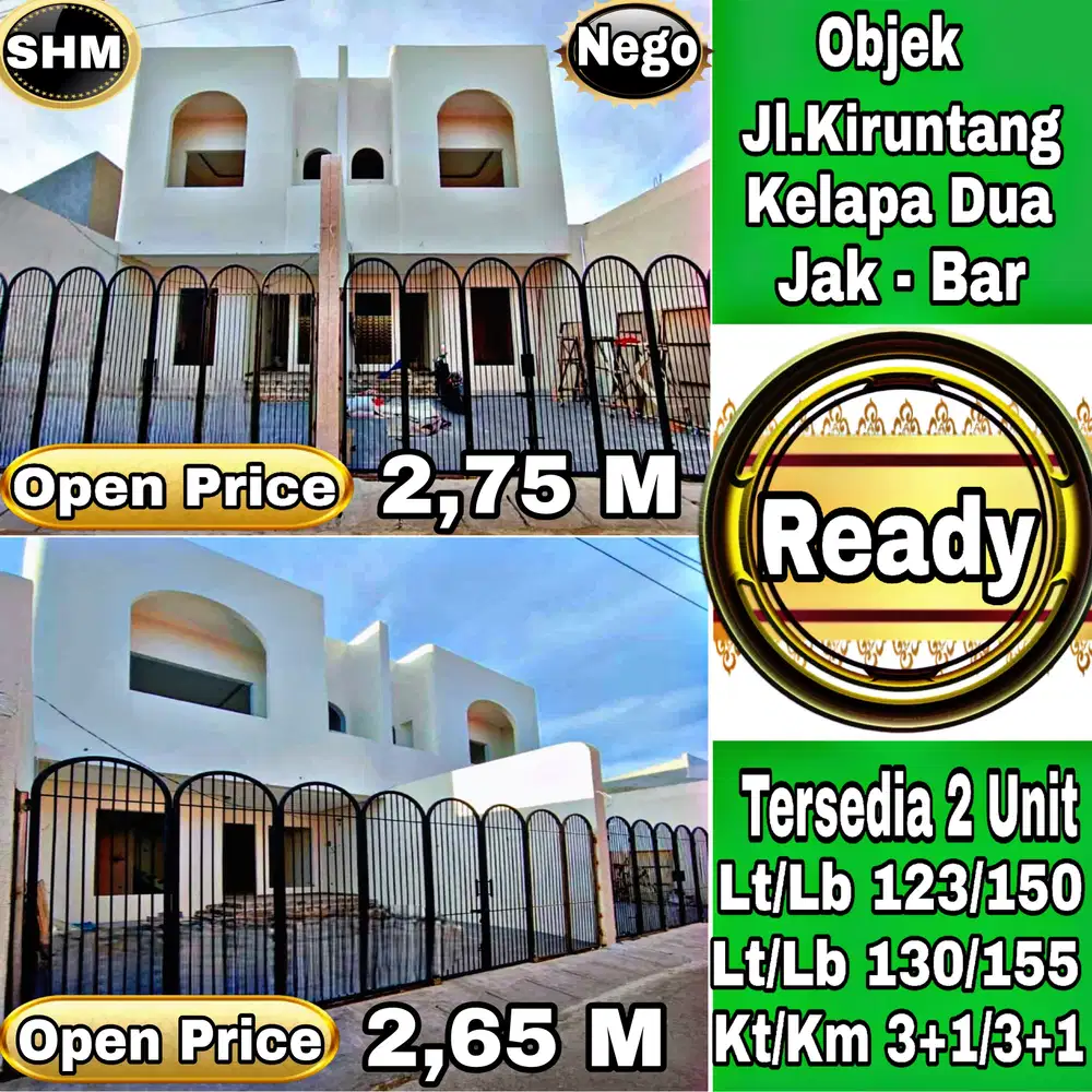 Dijual Rumah Mewah Di Kelapa Dua Jakbar