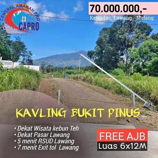 Promo Tanah kavling Savana Hill Ketindan Lawang Malang View Pegunungan