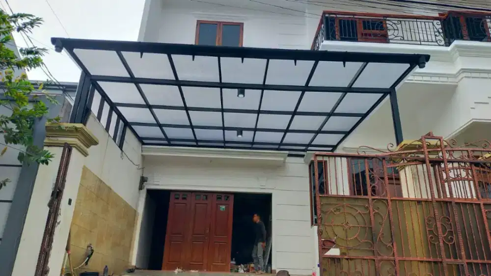 Kanopi atap solar plate 1.2m alintepasang