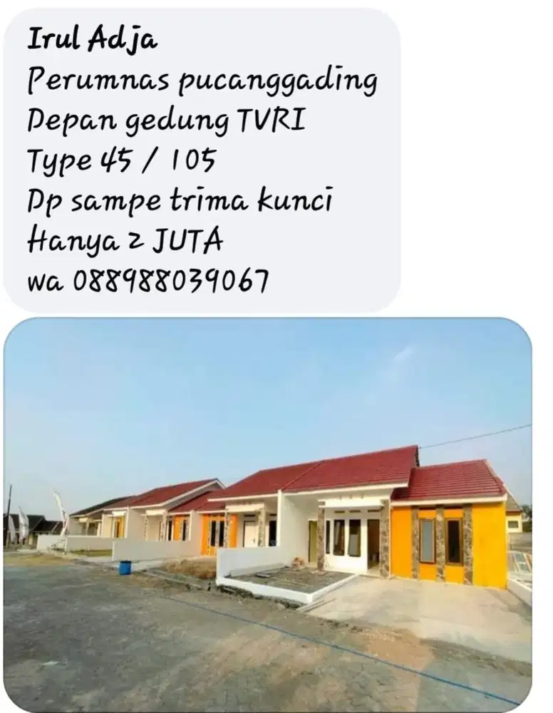 Perumnas pucang gading DP 1juta.