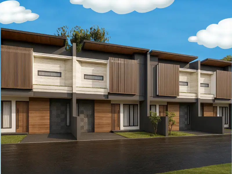 Gentan; Rumah Industrial + Kolam Renang; Siap Bangun