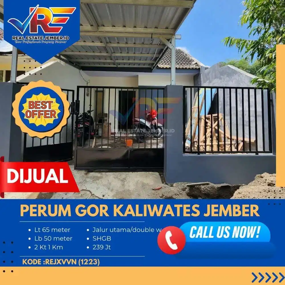 RUMAH DI PERUM GOR KALIWATES JEMBER