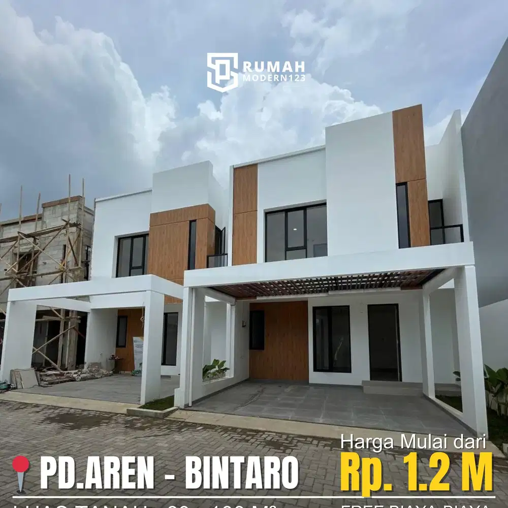 Dijual rumah 2 lantai 2 carport di pondok aren komplek Pajak