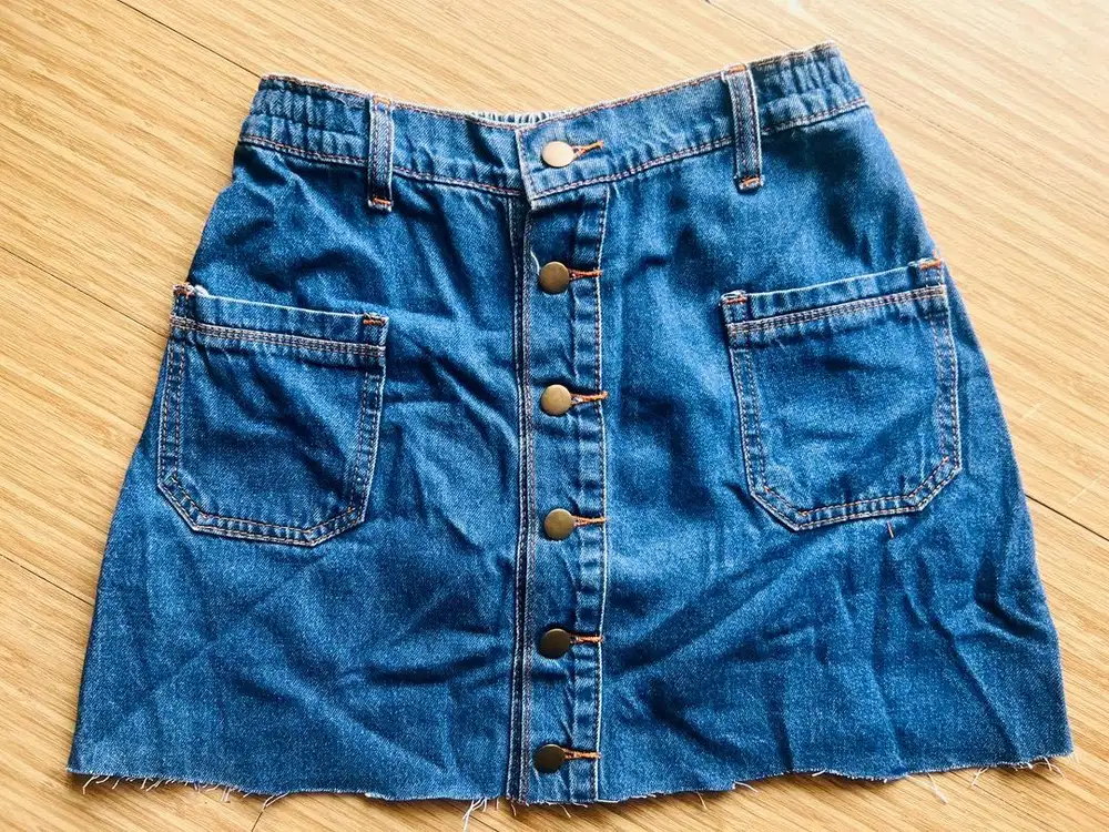 Denim Skirt/Rok Jeans/Jeans Skirt Wanita Size M-L