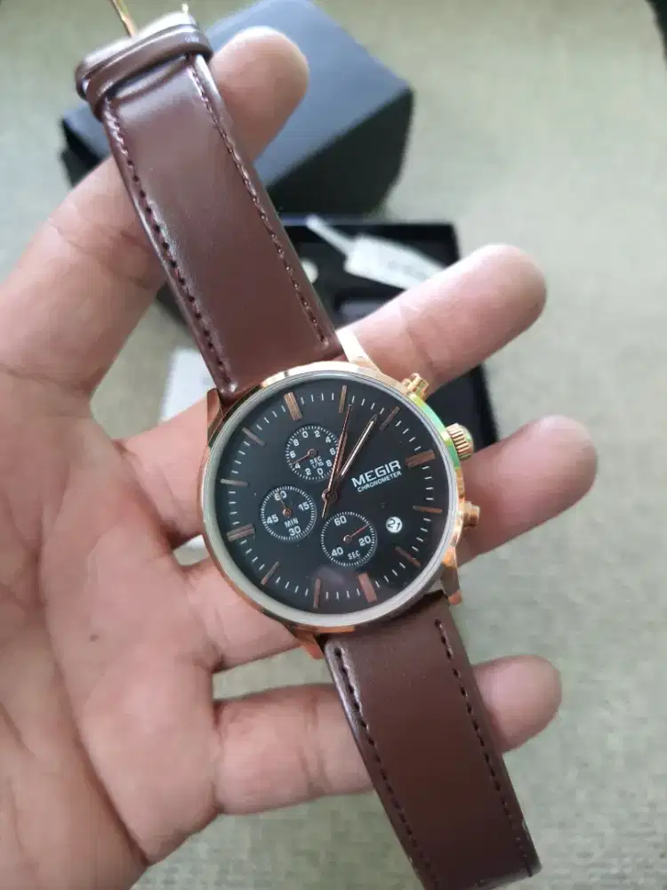 Jam tangan cowok keren uk 45mm original chrono aktif