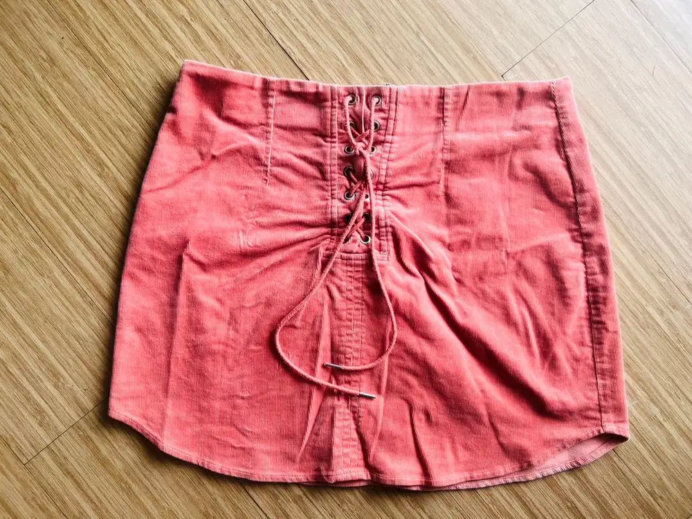 MINI SKIRT FOREVER 21 SIZE M CORAL PINK