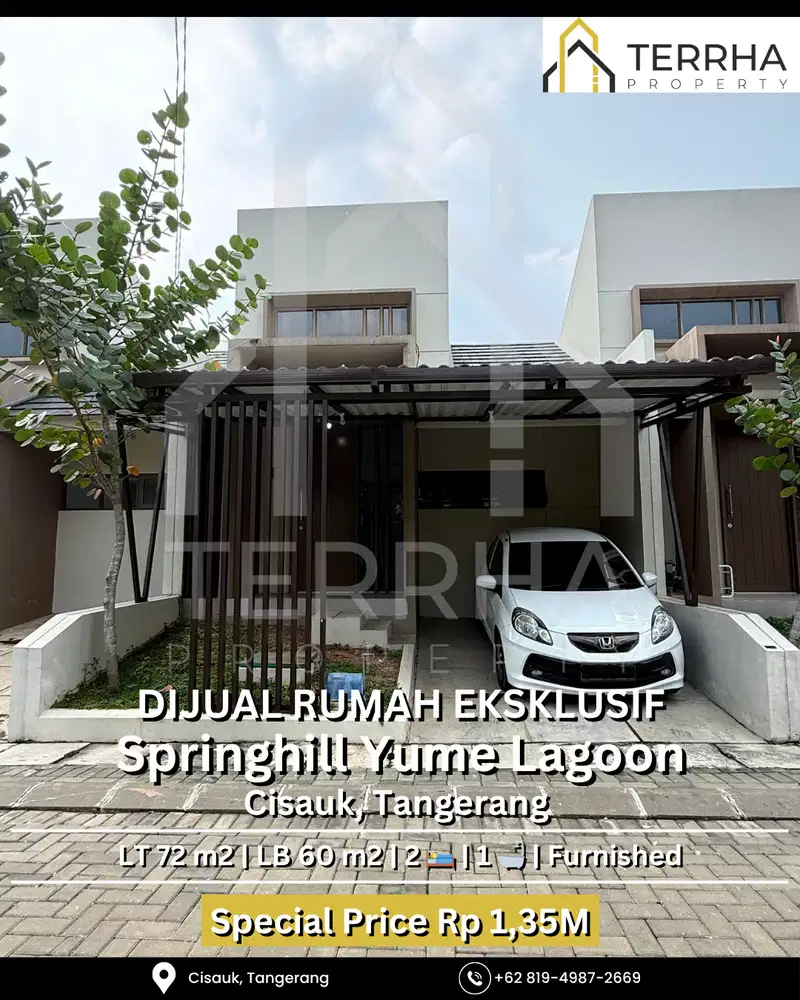 DIJUAL RUMAH CLUSTER EKSKLUSIF Springhill Yume Lagoon