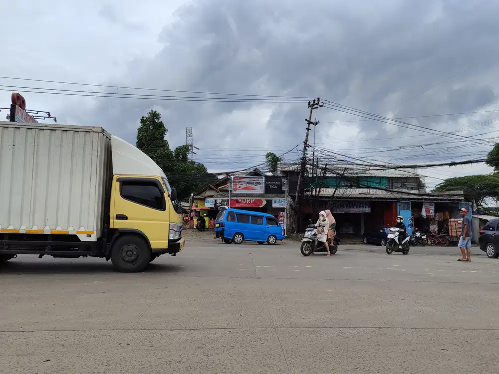 Tanah Pinggir Jalan Raya Bekasi Citeureup Akses Tol Cibubur Cileungsi